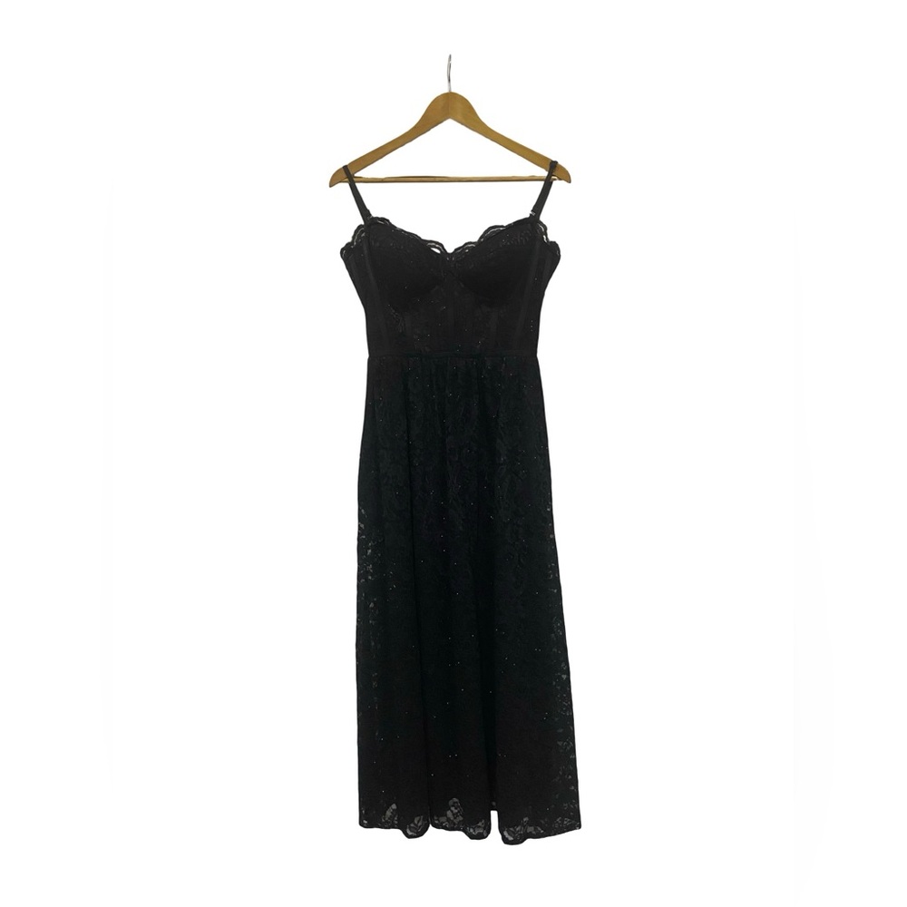 Morgan & Co corset dress size 7 with glitter color black
